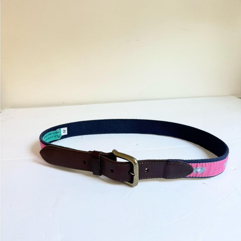 Nola couture belt Panama Pink Boiled Crab Club Belt
Size 32